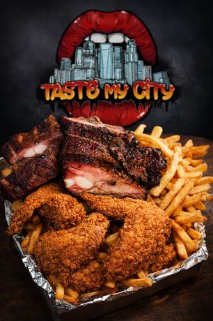 Taste My City ribs, fried chicken, and fries